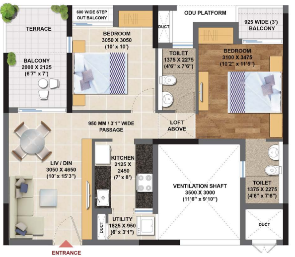 2 BHK-3