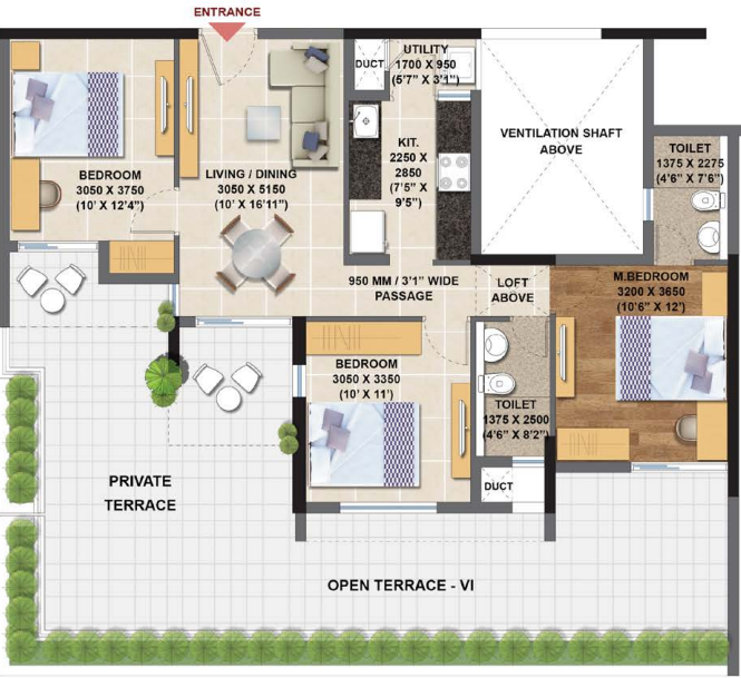 3 BHK-2