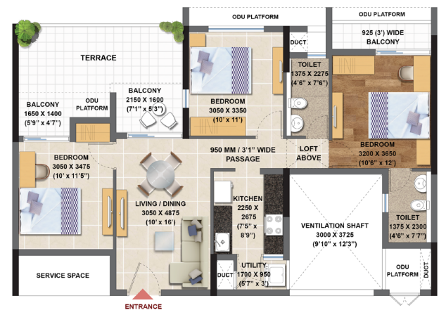 3 BHK-4