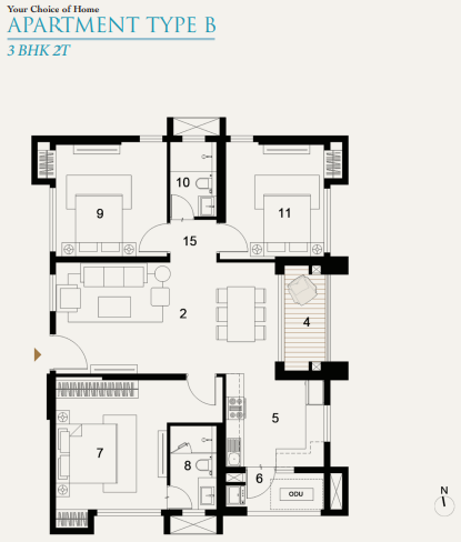 3bhk+2t A utpalaa by ambuja