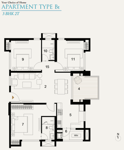 3bhk+2t E utpalaa by ambuja