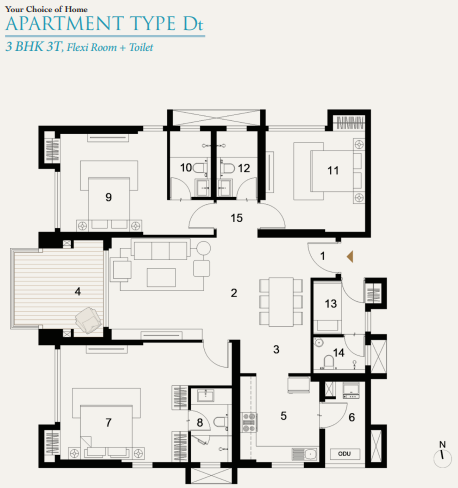 3bhk+3t E utpalaa by ambuja