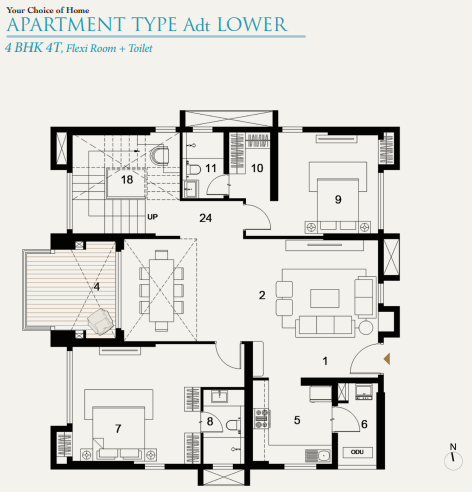 4bhk+4t Lower utpalaa by ambuja