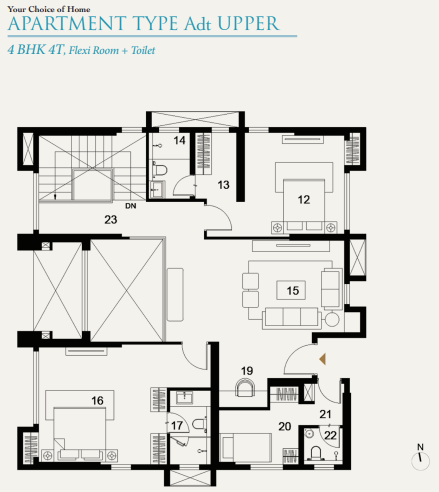 4bhk+4t Upper utpalaa by ambuja